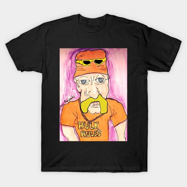 Hulk Hogan T-Shirt by TheArtQueenOfMichigan 